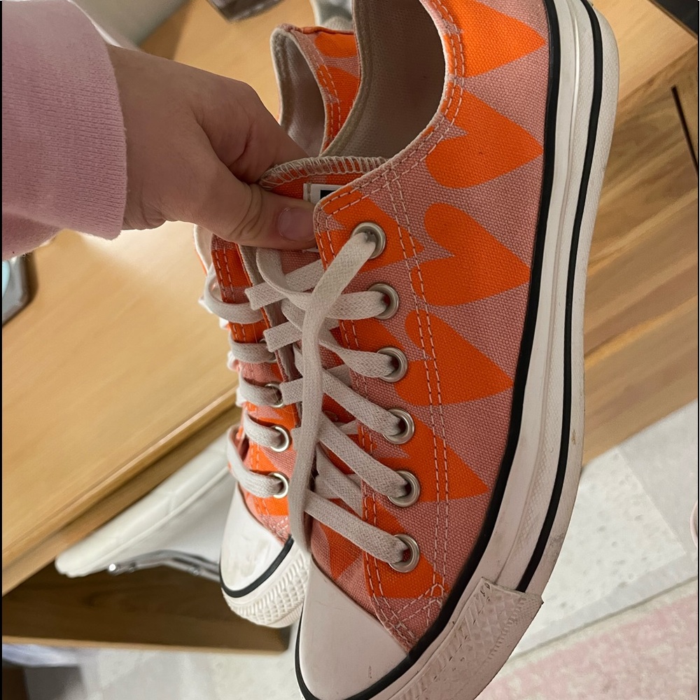RARE converse low top hearts from Revolve